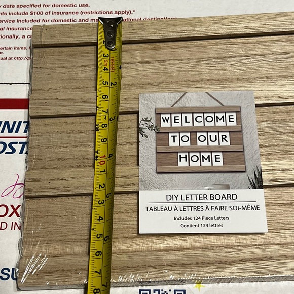 New MDF Hanging DIY Letter Board Wall Decor, 7.87 in x 6.69 in - Picture 9 of 12